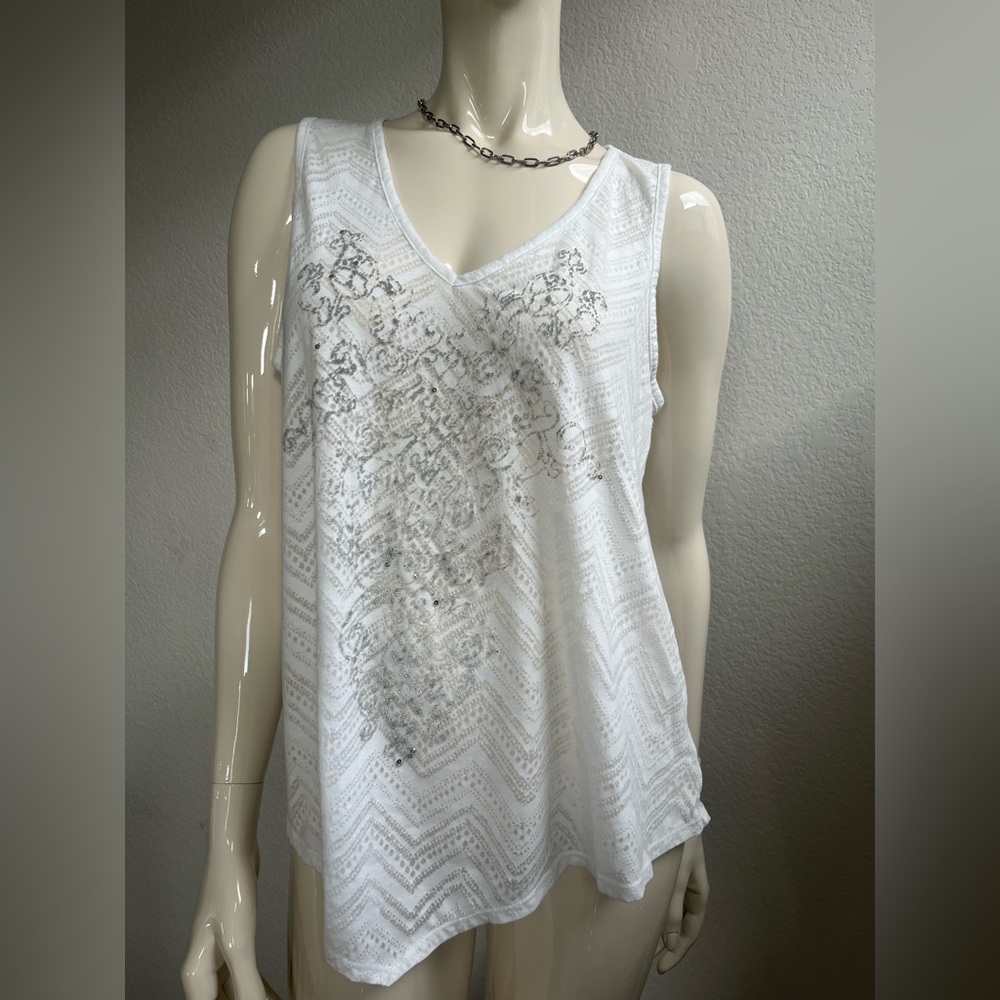 White Sleeveless Top